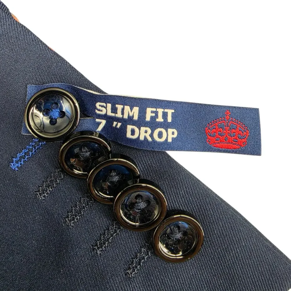 NWT Soul Of London Navy Essential Slim Fit Single Breasted Blazer Jacket Size 48